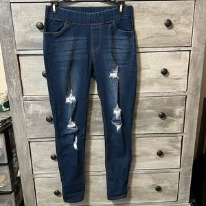 Stretch jeans distressed